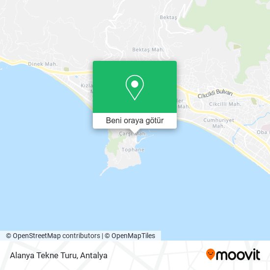 Alanya Tekne Turu harita