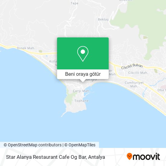Star Alanya Restaurant Cafe Og Bar harita
