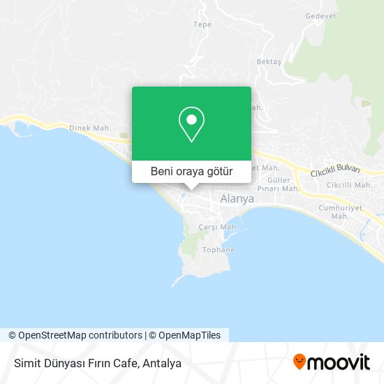 Simit Dünyası Fırın Cafe harita