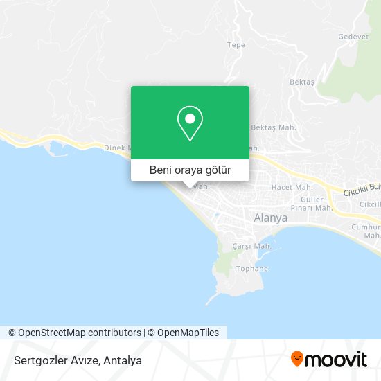 Sertgozler Avıze harita