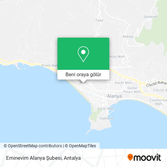 Eminevim Alanya Şubesi harita