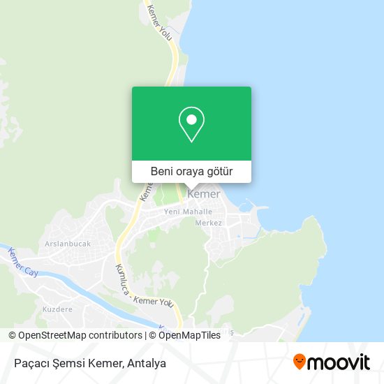 Paçacı Şemsi Kemer harita