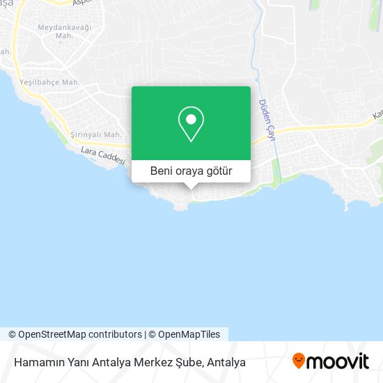 Hamamın Yanı Antalya Merkez Şube harita
