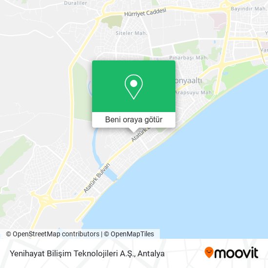 Yenihayat Bilişim Teknolojileri A.Ş. harita
