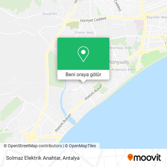 Solmaz Elektrik Anahtar harita