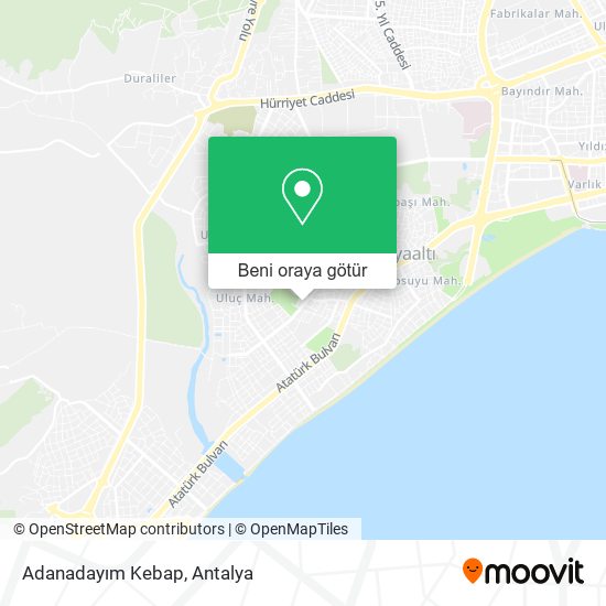 Adanadayım Kebap harita
