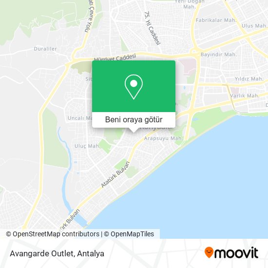 Avangarde Outlet harita