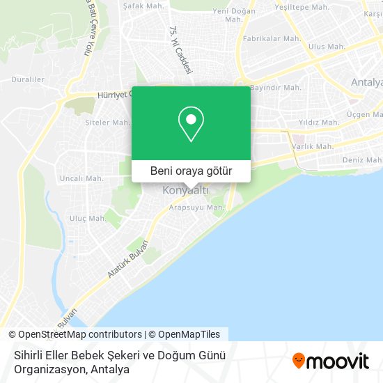Sihirli Eller Bebek Şekeri ve Doğum Günü Organizasyon harita
