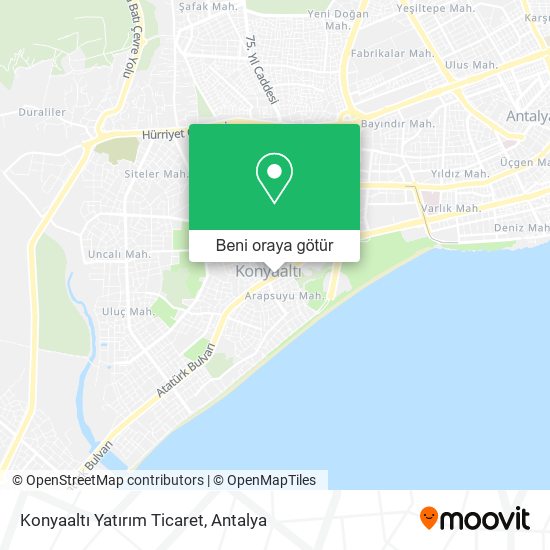 Konyaaltı Yatırım Ticaret harita