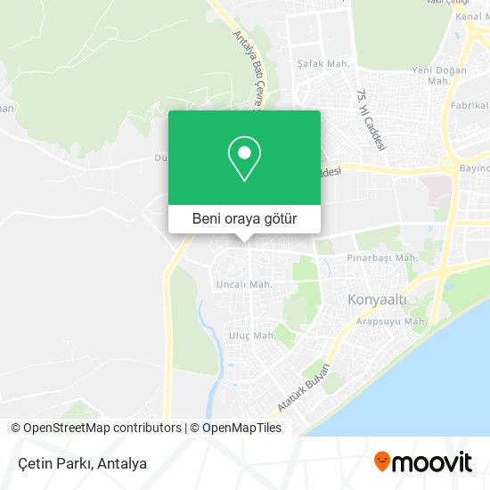 Çetin Parkı harita