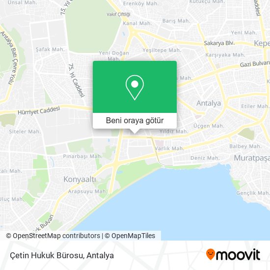 Çetin Hukuk Bürosu harita