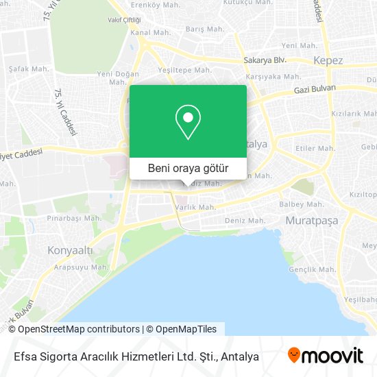 Efsa Sigorta Aracılık Hizmetleri Ltd. Şti. harita