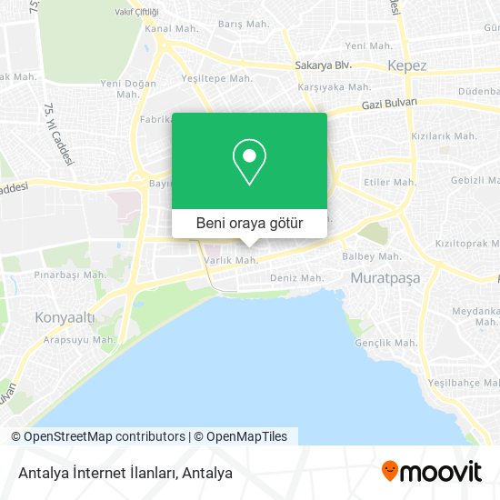 Antalya İnternet İlanları harita