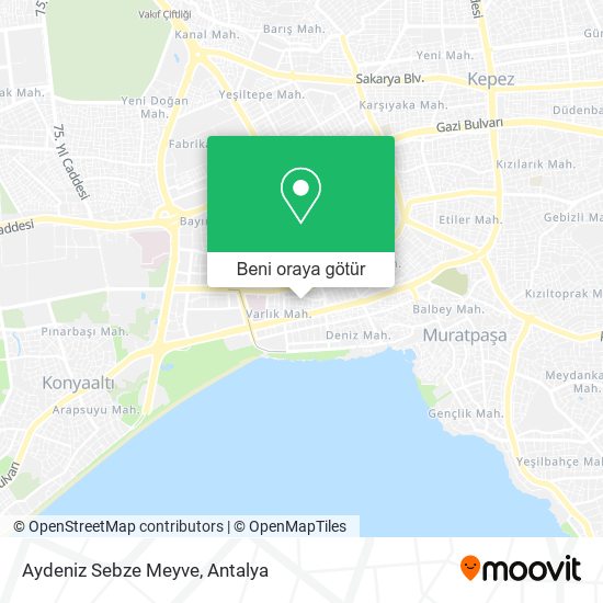 Aydeniz Sebze Meyve harita