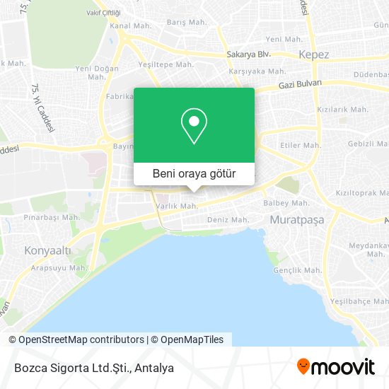 Bozca Sigorta Ltd.Şti. harita