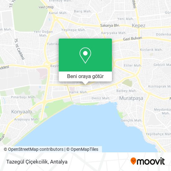 Tazegül Çiçekcilik harita