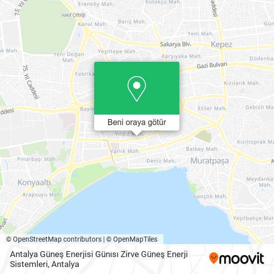 Antalya Güneş Enerjisi Günısı Zirve Güneş Enerji Sistemleri harita