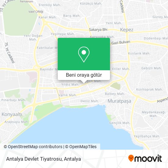 Antalya Devlet Tiyatrosu harita