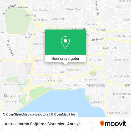 Asttek Isıtma Soğutma Sistemleri harita
