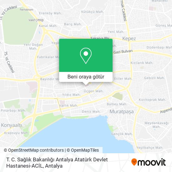 T. C. Sağlık Bakanlığı Antalya Atatürk Devlet Hastanesi-ACİL harita