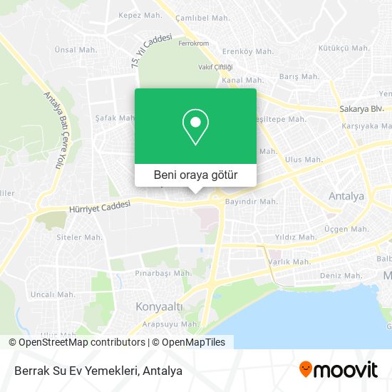 Berrak Su Ev Yemekleri harita