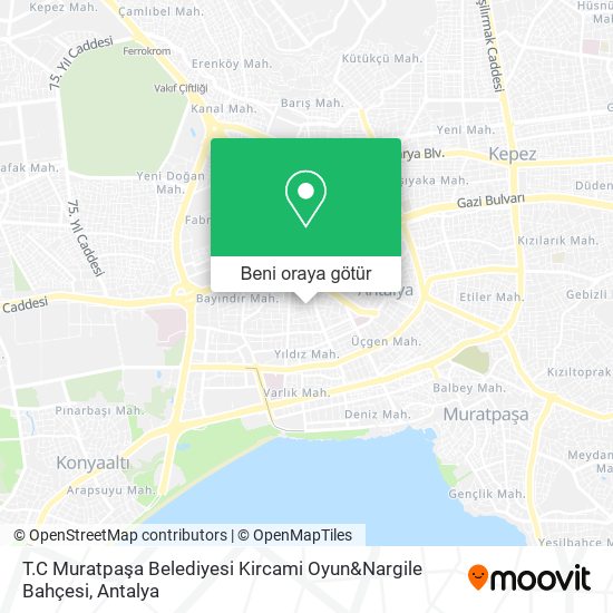 T.C Muratpaşa Belediyesi Kircami Oyun&Nargile Bahçesi harita