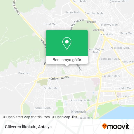 Gülveren İlkokulu harita