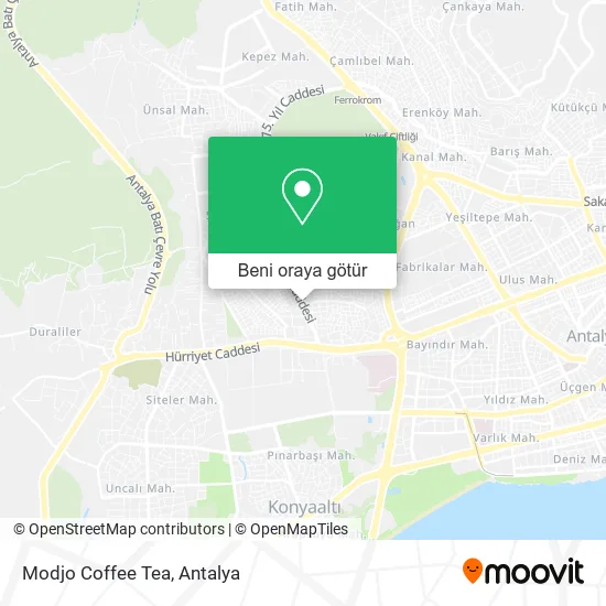 Modjo Coffee Tea harita