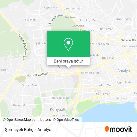 Şemsiyeli Bahçe harita