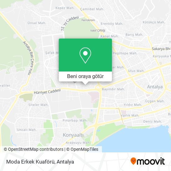 Moda Erkek Kuaförü harita