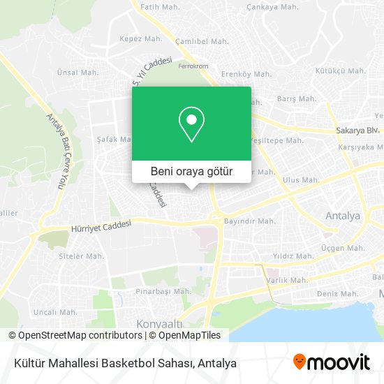 Kültür Mahallesi Basketbol Sahası harita