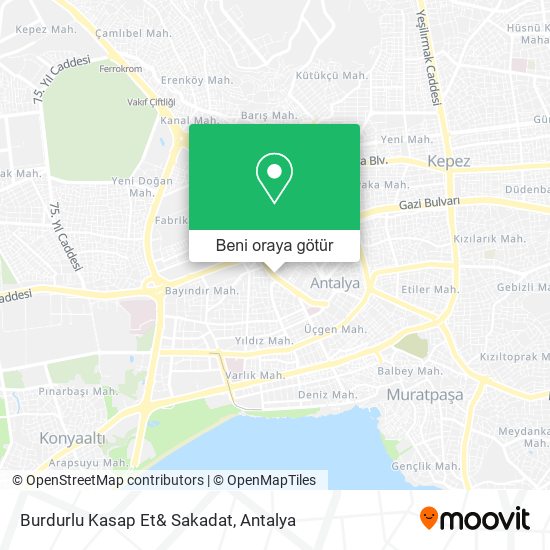 Burdurlu Kasap Et& Sakadat harita