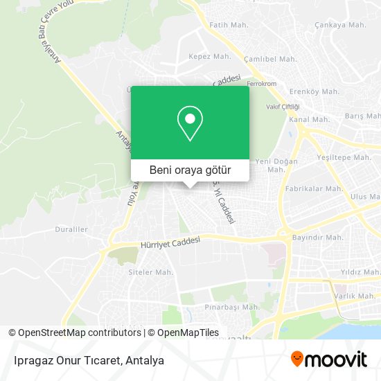 Ipragaz Onur Tıcaret harita