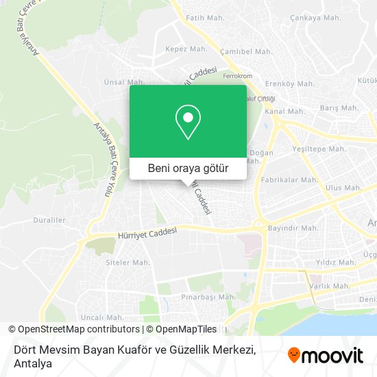 Dört Mevsim Bayan Kuaför ve Güzellik Merkezi harita