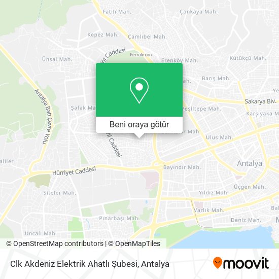 Clk Akdeniz Elektrik Ahatlı Şubesi harita