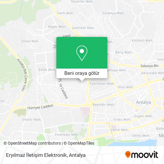 Eryılmaz İletişim Elektronik harita
