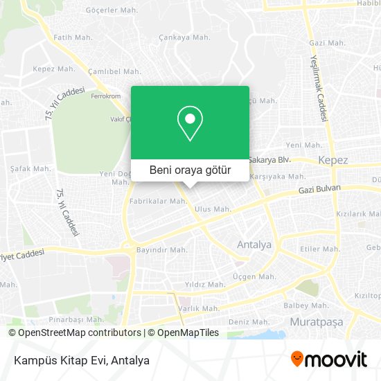 Kampüs Kitap Evi harita