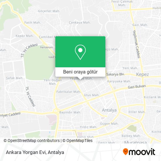 Ankara Yorgan Evi harita