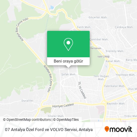 07 Antalya Özel Ford ve VOLVO Servisi harita