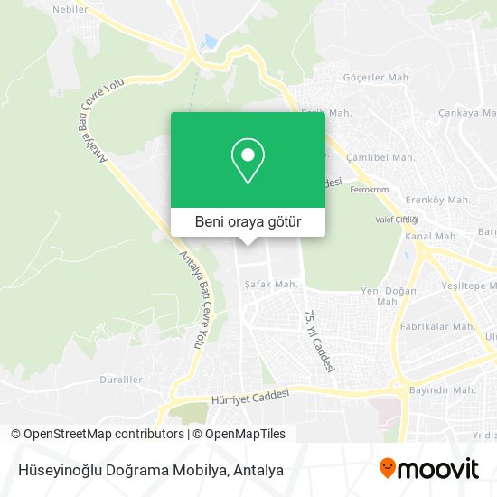 Hüseyinoğlu Doğrama Mobilya harita