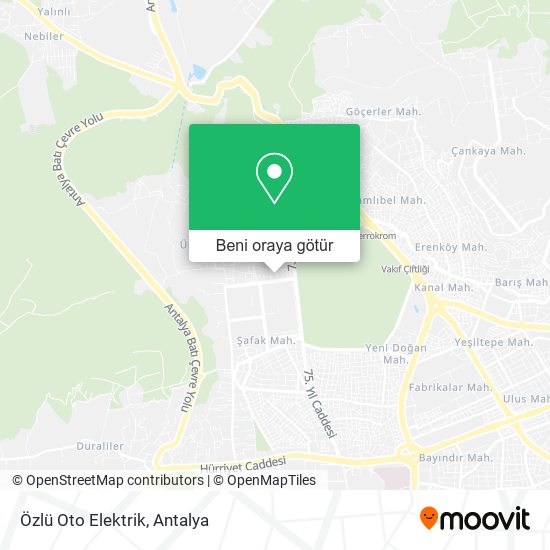 Özlü Oto Elektrik harita