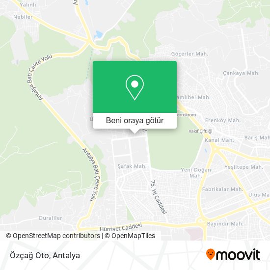 Özçağ Oto harita