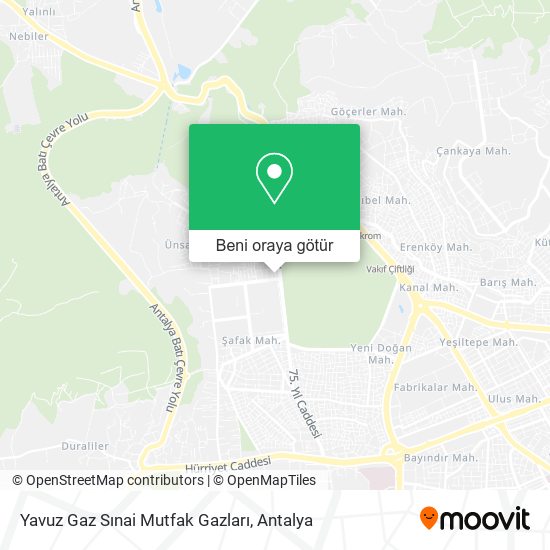 Yavuz Gaz Sınai Mutfak Gazları harita