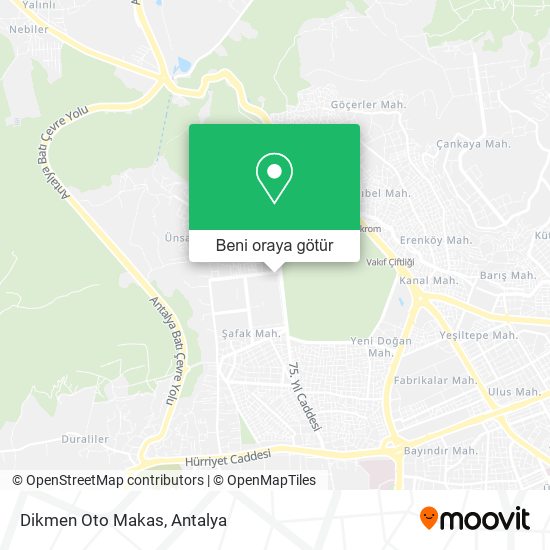 Dikmen Oto Makas harita