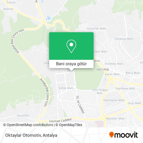 Oktaylar Otomotiv harita