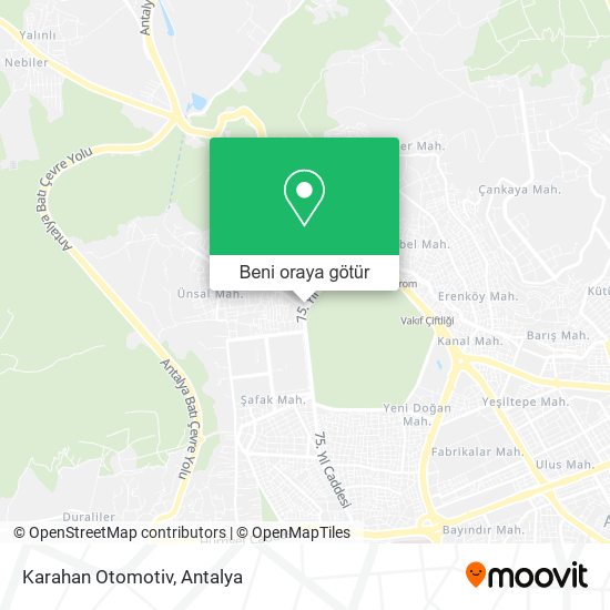 Karahan Otomotiv harita