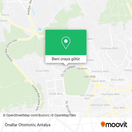 Önallar Otomotiv harita