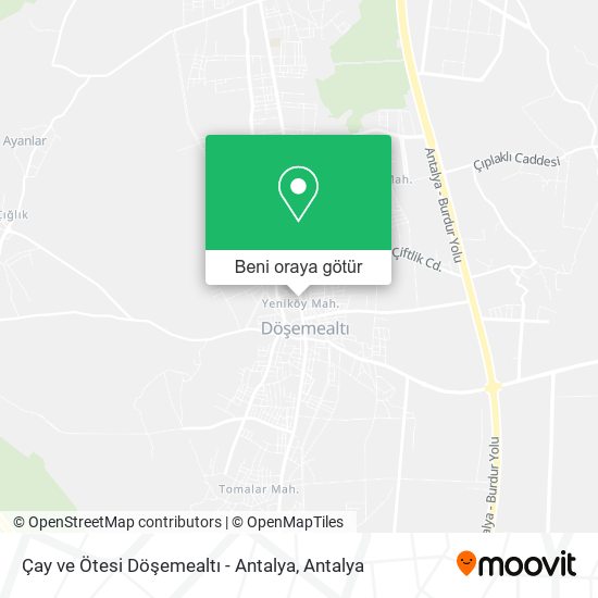 Çay ve Ötesi Döşemealtı - Antalya harita