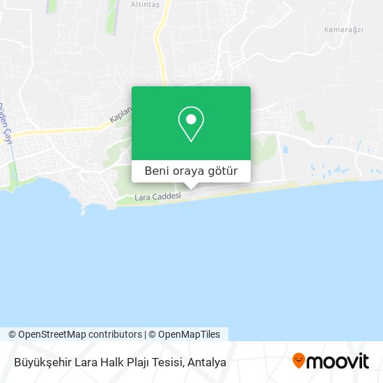 Büyükşehir Lara Halk Plajı Tesisi harita