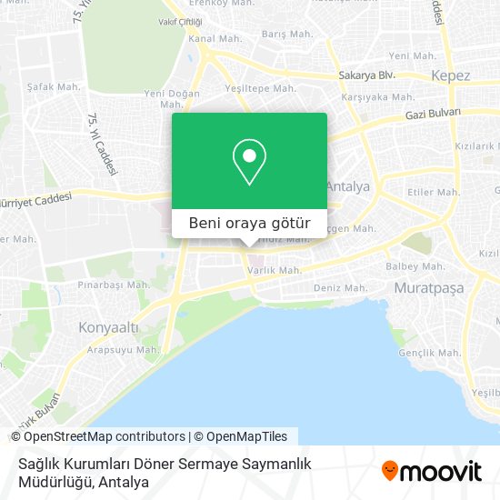 Sağlık Kurumları Döner Sermaye Saymanlık Müdürlüğü harita